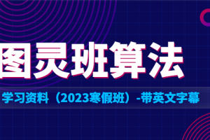 XX大学图灵班算法学习资料（2023寒假班）-带英文字幕