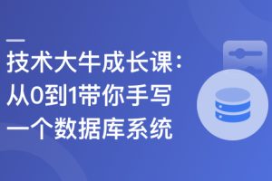 技术大牛成长课,从0到1带你手写一个数据库系统