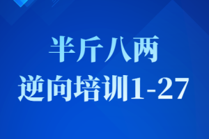 半斤八两逆向培训1-27