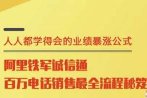 程序员转行 阿里电话销售实战 百万业绩精髓